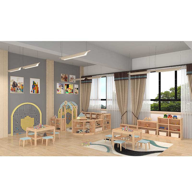 幼兒園家具_實木區角柜兒童角色扮演-綠森堡定制