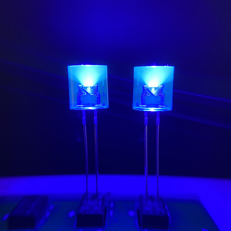 上海F8平頭霧狀乳白色藍(lán)光 LED發(fā)光二極管 可訂制
