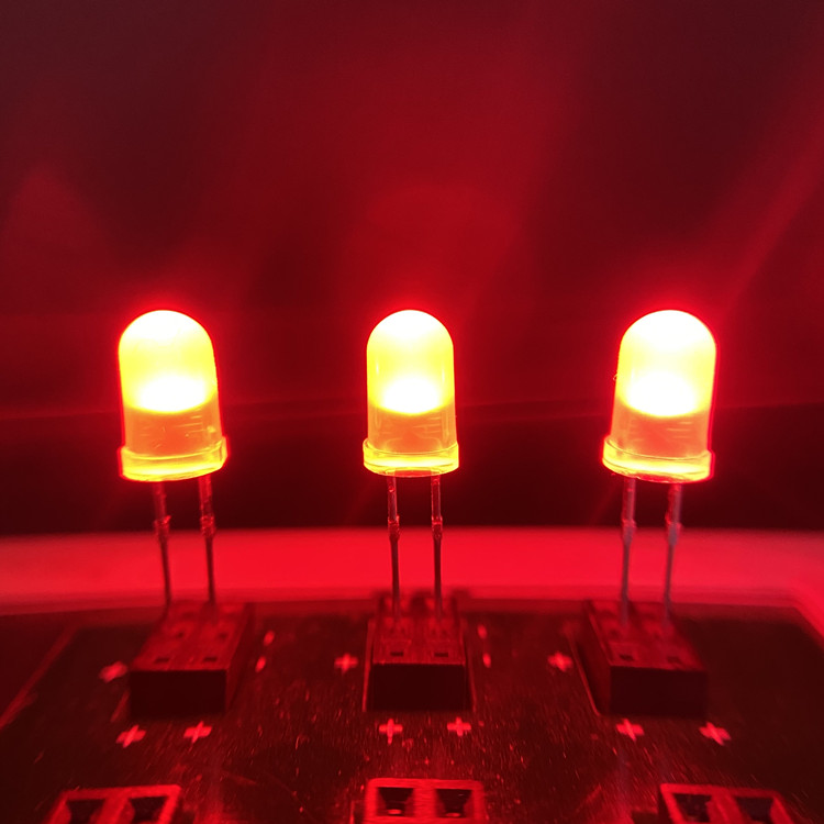 浙江F5圓頭紅發紅長腳 LED燈珠 低光衰