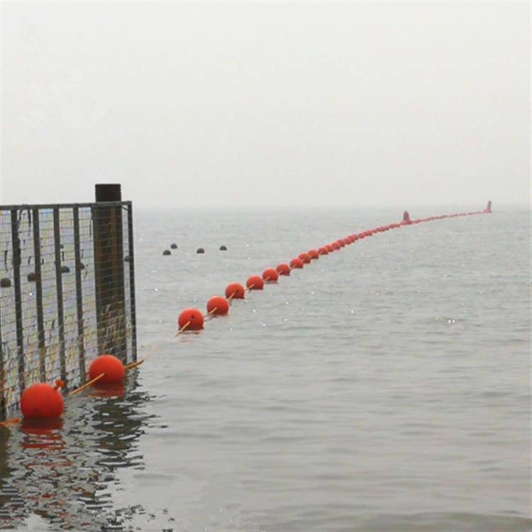 水源地警示發泡滾塑浮球 海上養殖單雙耳浮子