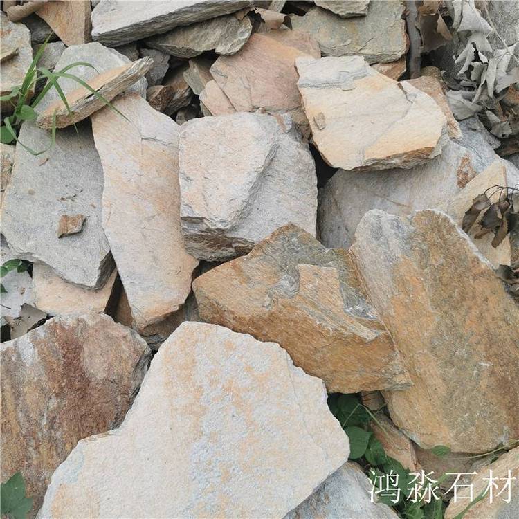 自然亂形石 不規則虎皮石碎拼 多邊形地鋪石板廠家