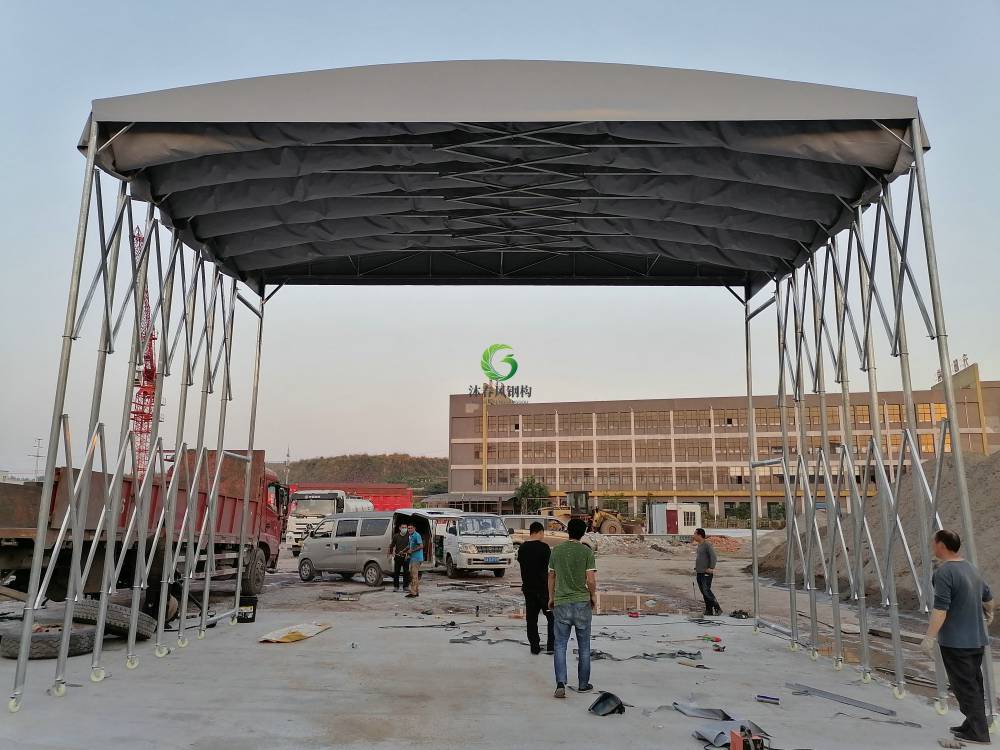 昭通市戶外移動(dòng)伸縮雨篷移動(dòng)收縮帳篷電動(dòng)遮陽(yáng)棚