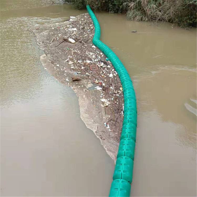 河道杂物垃圾拦隔浮筒 圆柱形PE拦污浮筒 河道塑料浮筒