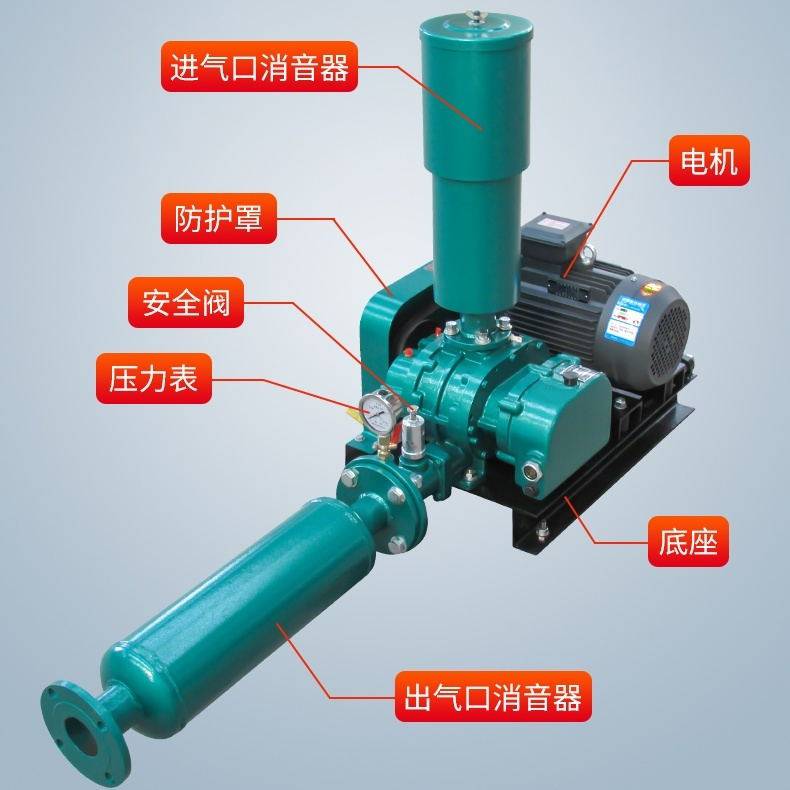 工業(yè)污水處理曝氣風(fēng)機水產(chǎn)養(yǎng)殖**三葉羅鼓茨風(fēng)機DASR-50