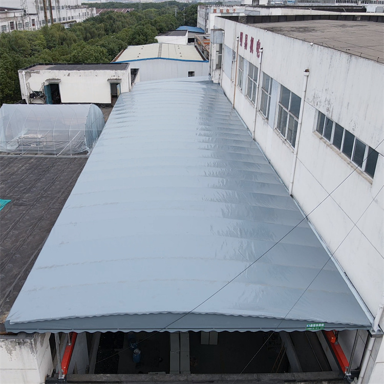 電動(dòng)雨棚 工廠移動(dòng)雨棚 油布