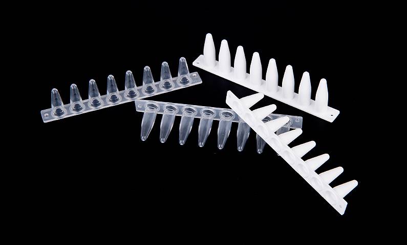 43522海貍 PCR8聯(lián)管配套管蓋 0.2 mL透明，高管， 125/盒,10盒/箱