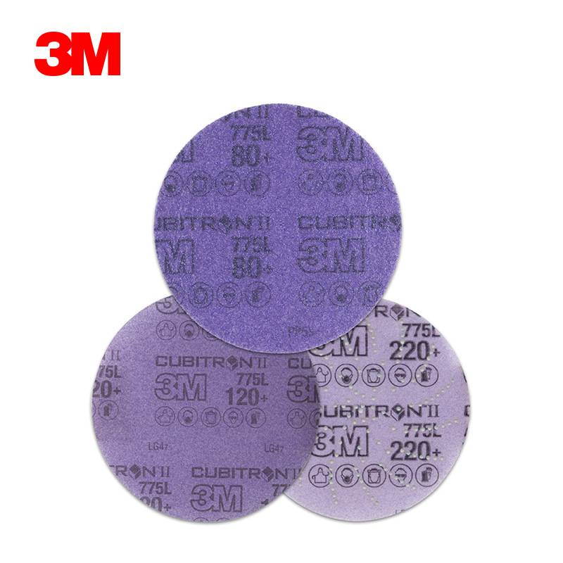 3M775L砂紙 圓形薄膜背絨砂碟