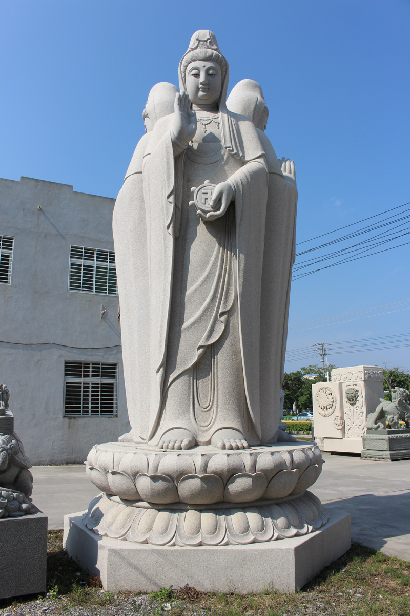 石雕**觀音雕像制作視頻 神佛菩薩石刻佛像可來圖定制