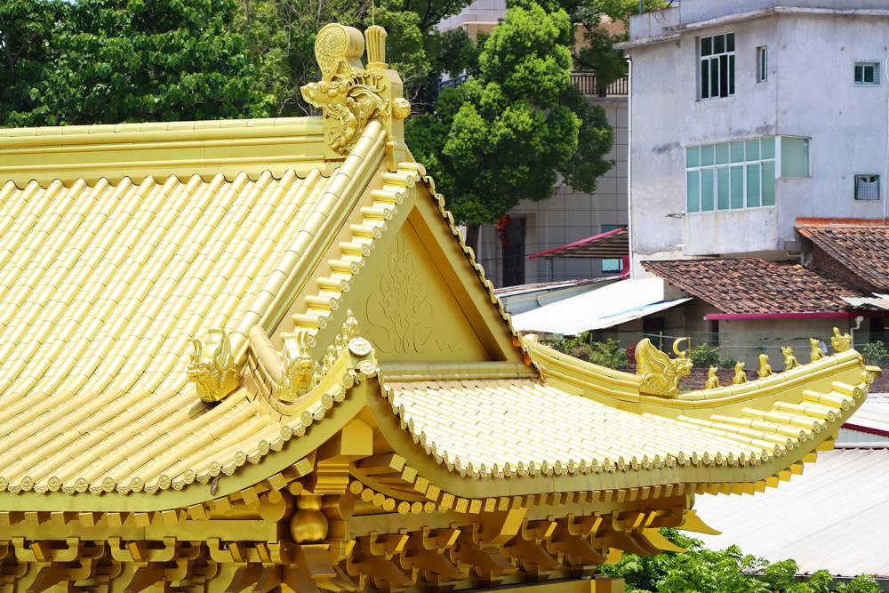 南古仿古金屬瓦 古建筑屋面銅瓦片 鋁合金吻獸走獸 椽條封檐板