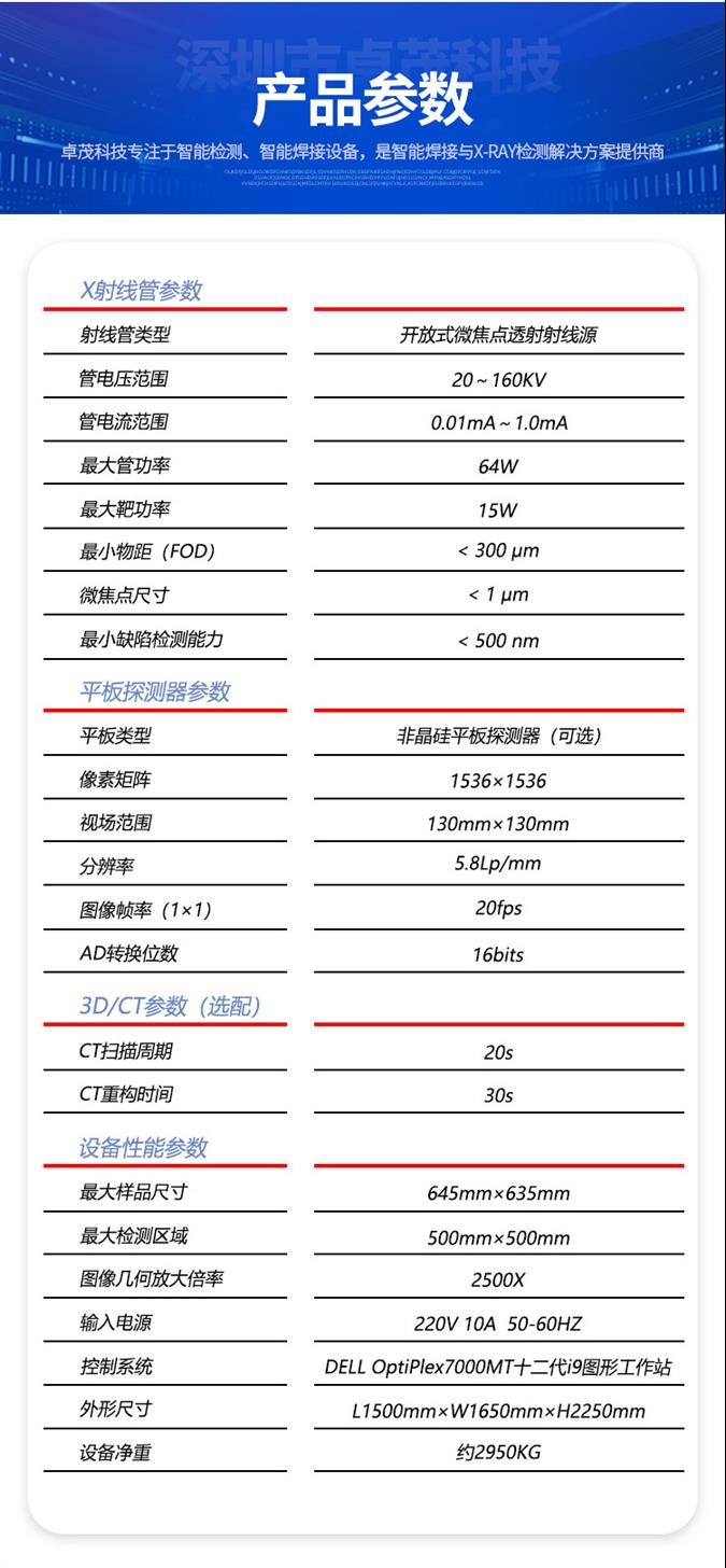 CT检测设备参数