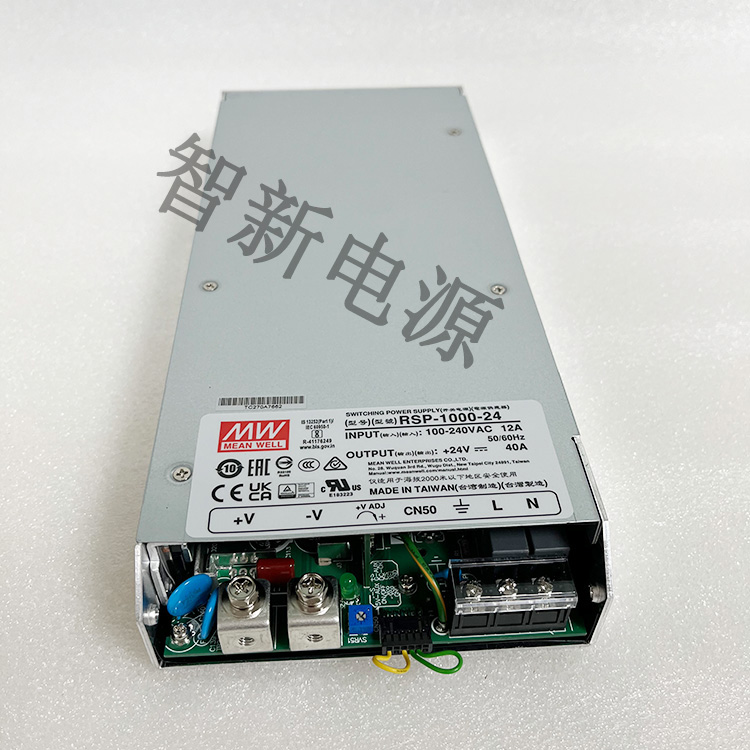 明纬开关电源RSP-1000-24 1U高度1000W电源 耐高温