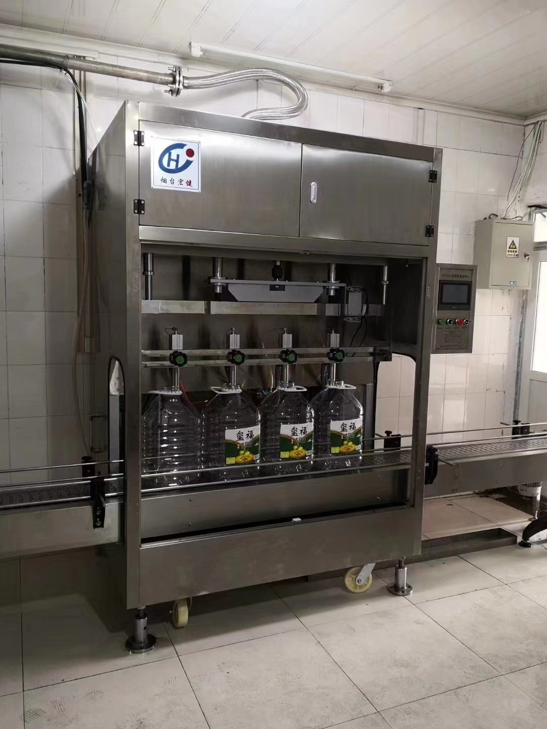 煙臺灌裝機生產廠家 4頭食用油灌裝機 全自灌裝流水線