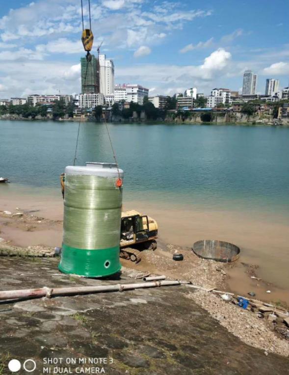 梅州玻璃钢一体化预制泵站液位计雨量计自动控制