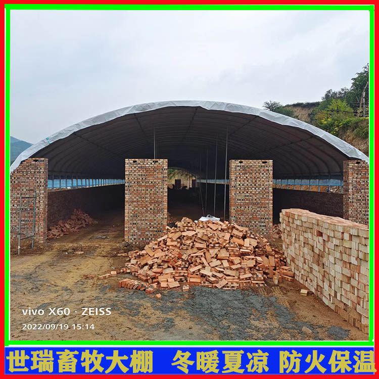 肉羊保温大棚搭建 羊舍大棚建设 山羊养殖大棚施工