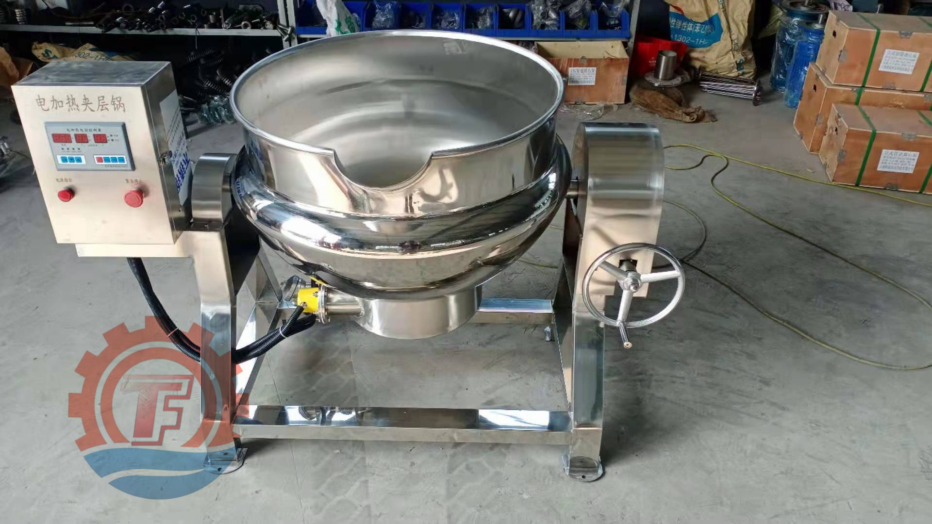 可傾斜式夾層鍋 醬牛肉鹵煮鍋 不銹鋼電加熱煮肉鍋