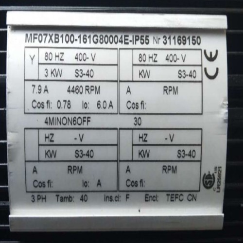 科尼0.45KW電機MF06MA100-130G80009-1P55