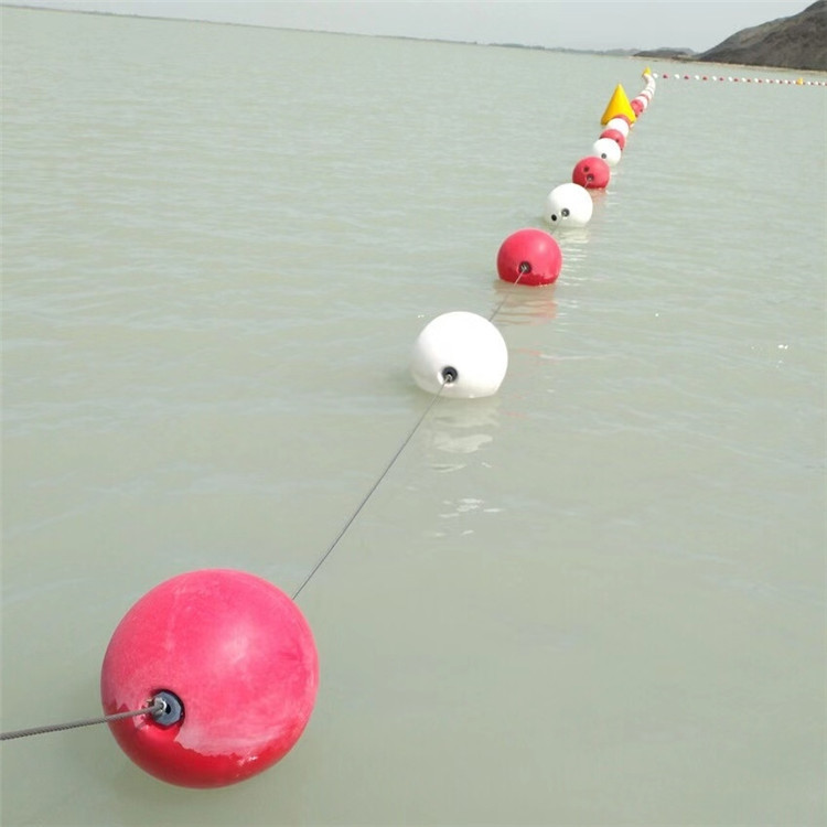 水面賽道用浮球 通孔串聯(lián)安裝水面標(biāo)志帶浮漂 可插旗 可裝警示燈