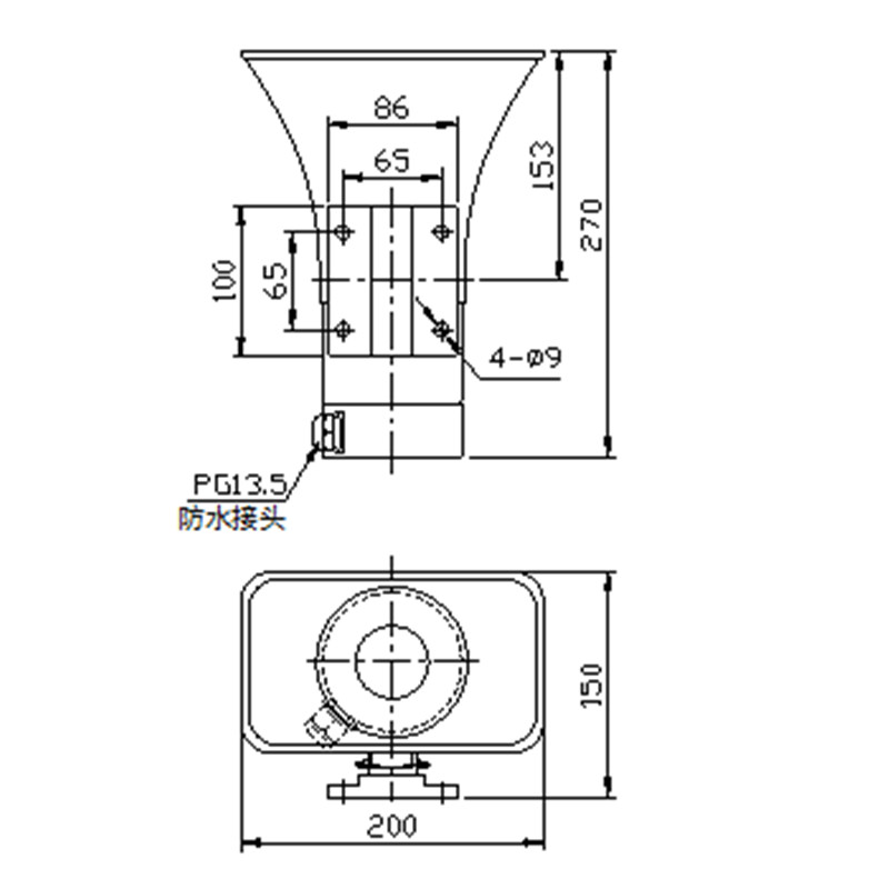 BC-8A声光电子蜂鸣器报警器起重机械/门吊用