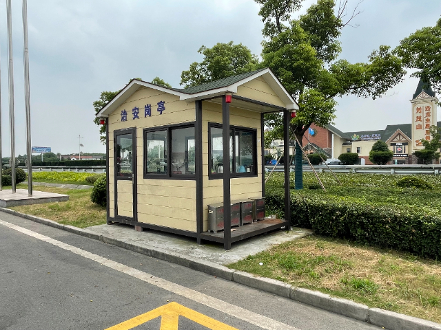 上海钢结构金属雕花板岗亭定制,金属雕花板岗亭