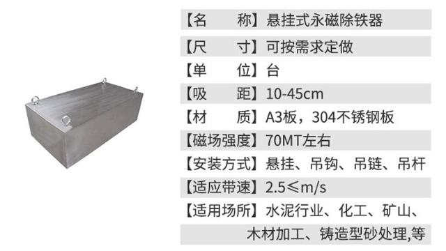 上海電磁除鐵器規格 余盈工業技術供應