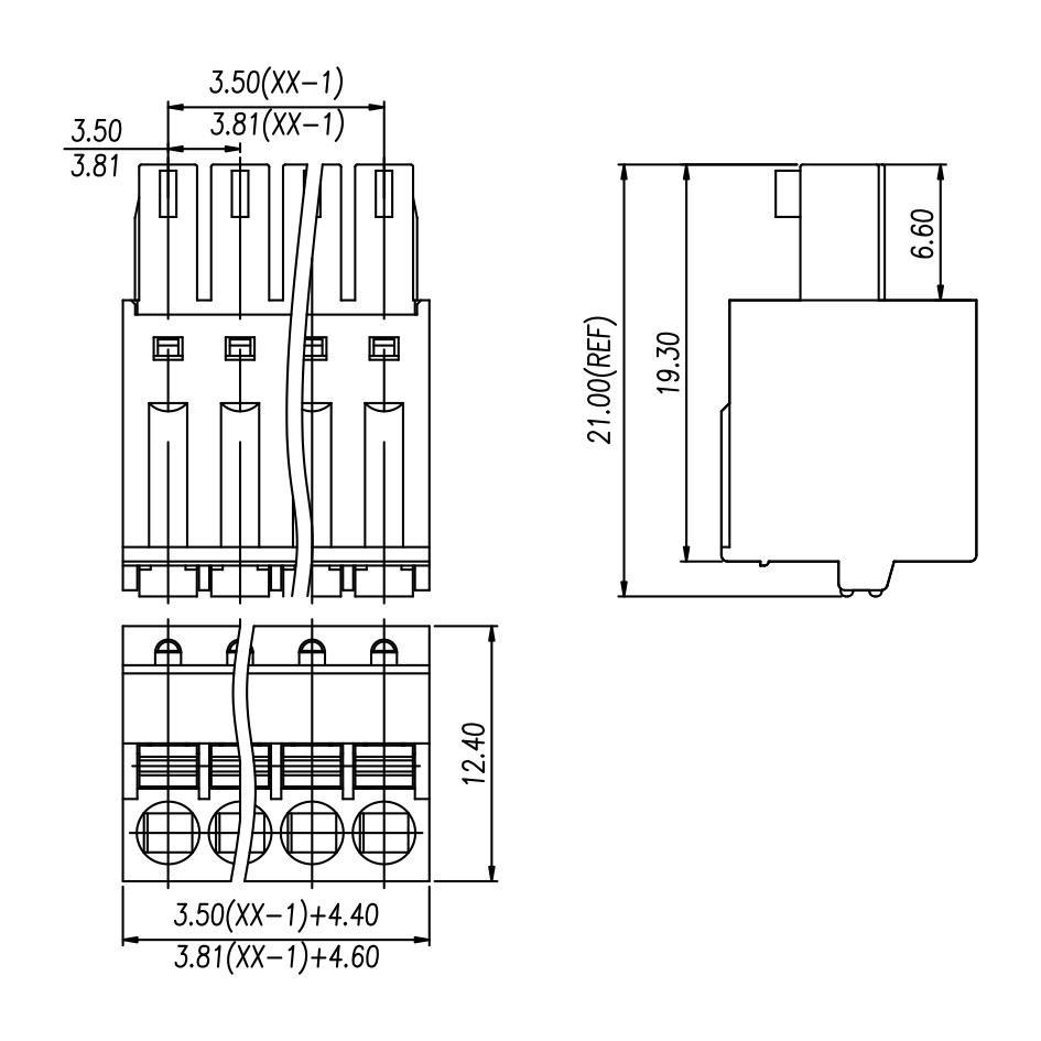 KF2EDGKD3.5mm間距彈簧式pcb接線端子