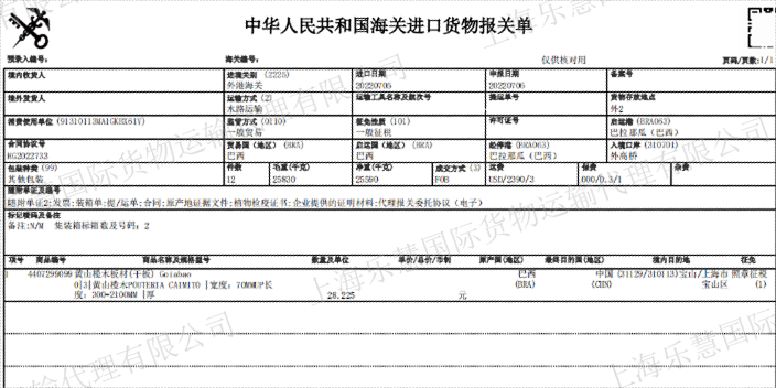 青浦区报关产品介绍,报关