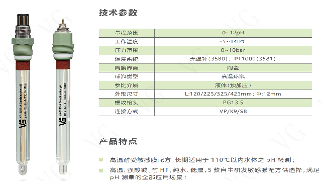 江苏微基智慧白炭黑用pH传感器,pH电极