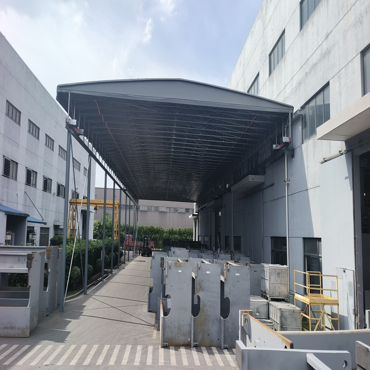 重慶地面電動推拉雨棚廠家大量現貨 移動式遮陽篷公司