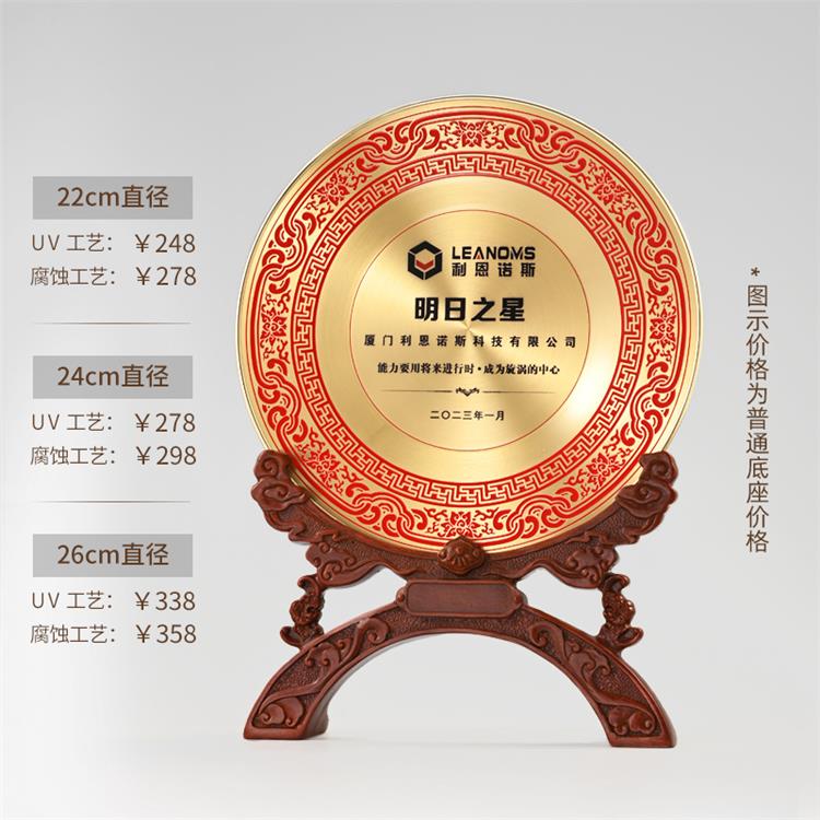 長春純銅退休牌圖片