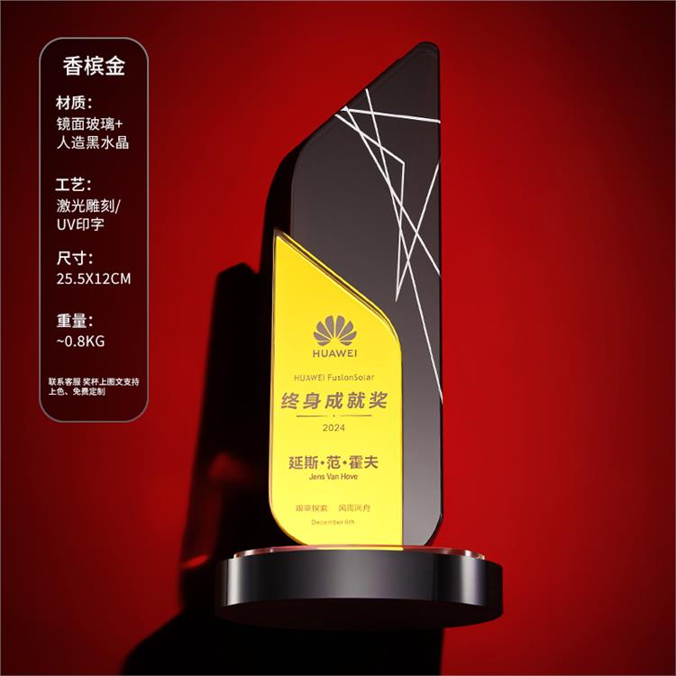 蘭州實木水晶獎杯設計 商會會議