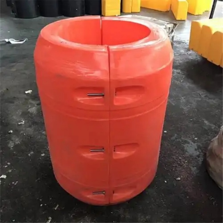 庫區(qū)清淤抱管浮筒 通孔內(nèi)徑400mm管線福撐塊 PE浮筒廠家