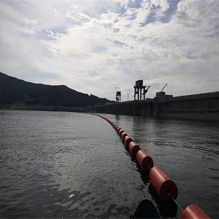 pe400型圓柱形攔漂浮筒 港口河道浮渣阻擋索浮球