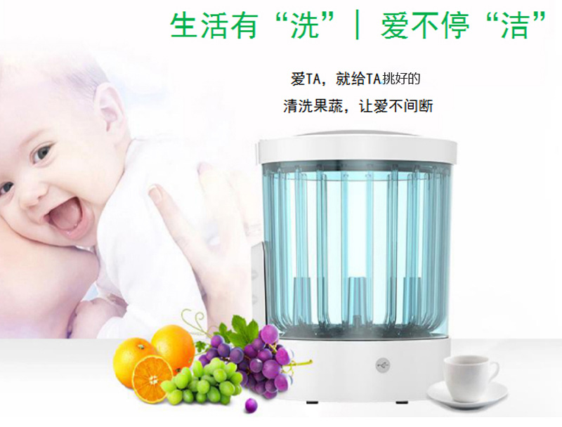 大政艺果蔬清洗机家用*机12升大容量三挡定时杀菌消毒清洁器