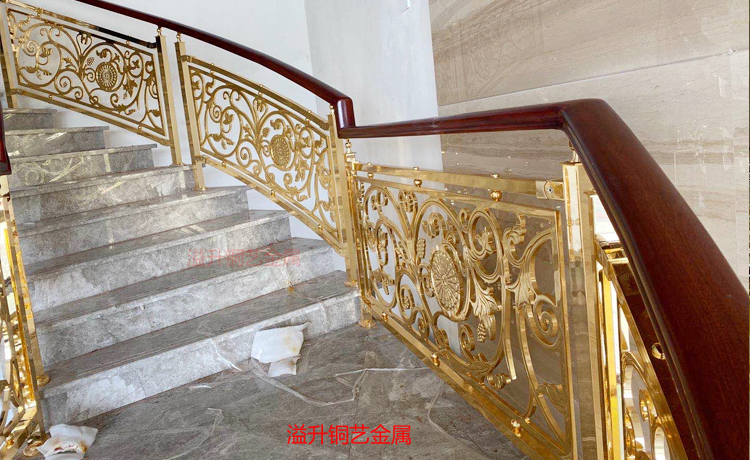昌都会所铜艺楼梯围栏