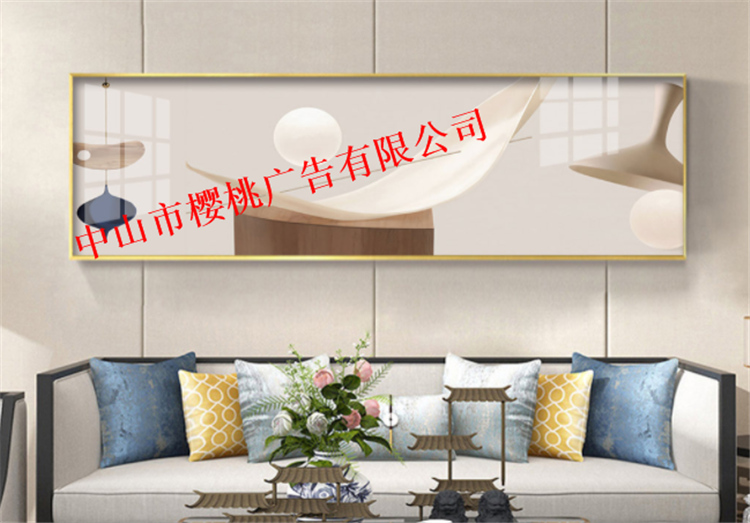 手写中国风横幅字帖装饰画–客厅黑白装饰画生产批发定制