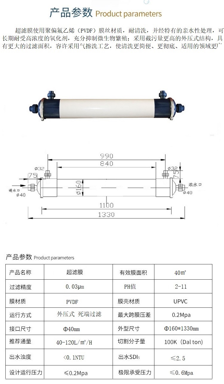 威海PVDF超滤膜的作用