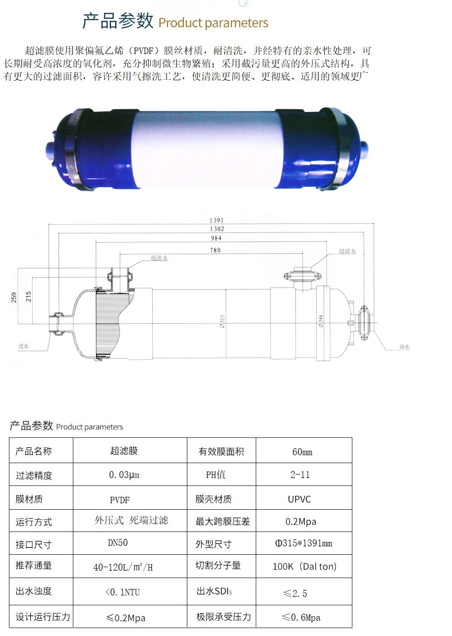 威海PVDF超滤膜的作用