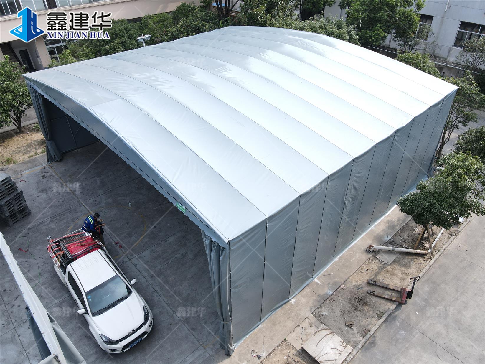仓库雨棚 使用方便 工厂电动雨棚