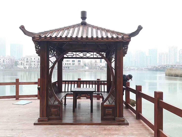 日照防腐木凉亭规格-景致木业-日照防腐木凉亭