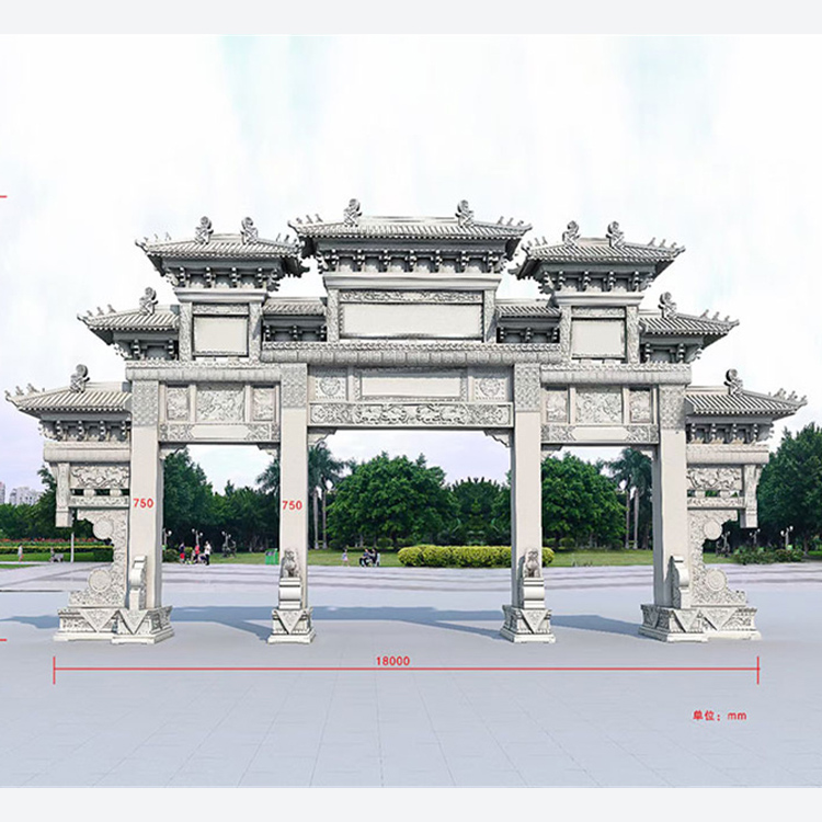 古式门楼图片 三盛石业