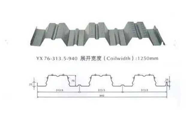 宁波开口楼承板YX51-250-750开口