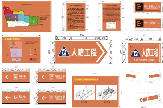 南京人防工程牌，人防指示牌，人防工程示意图，人防工程功能间标识，人防工程标牌